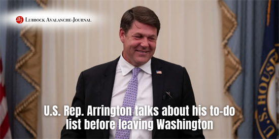 U.S. Rep. Arrington talks about his to-do list before leaving Washington thumbnail.png
